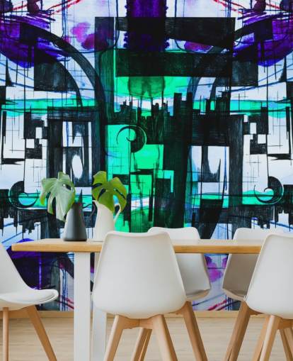 Green and Purple Abstract wallpaper