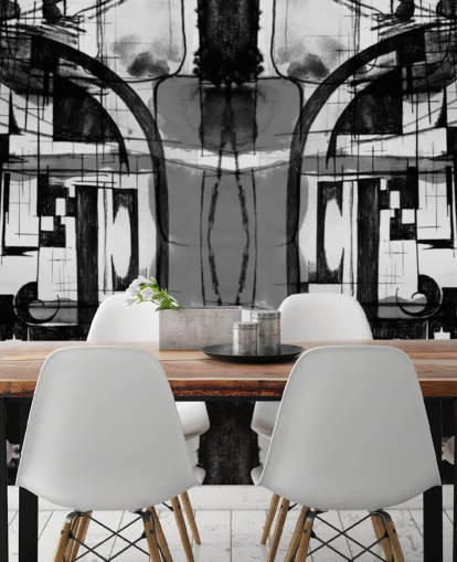 Black and White Abstract Wallpaper