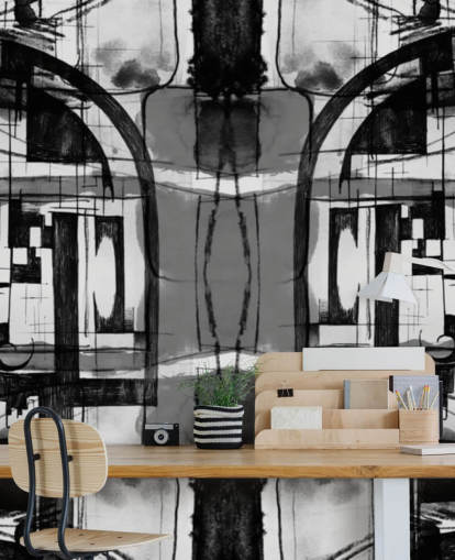 Black and White Abstract Wallpaper