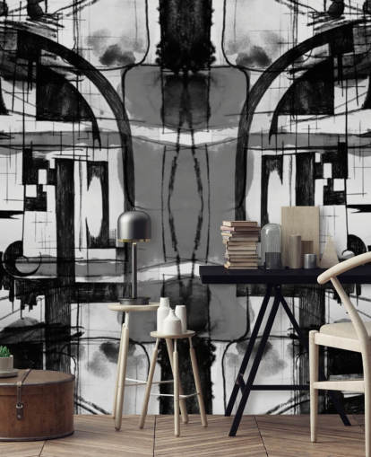 Black and White Abstract Wallpaper