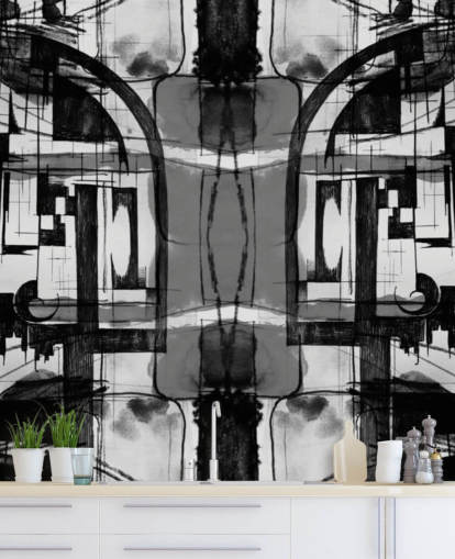 Black and White Abstract Wallpaper