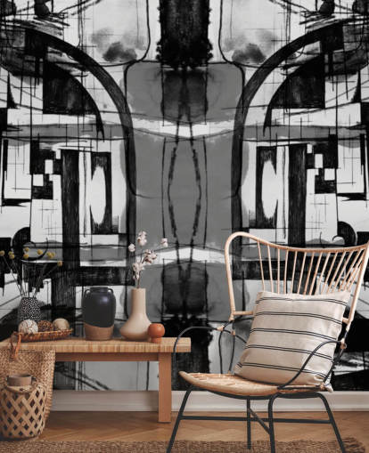Black and White Abstract Wallpaper