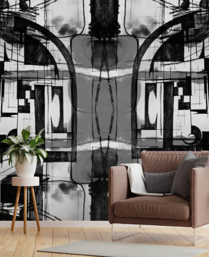 Black and White Abstract Wallpaper