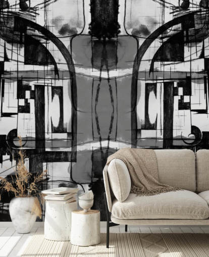 Black and White Abstract Wallpaper