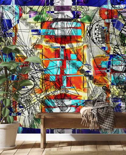 Papel de parede colorido arte abstrata Papel de parede colorido arte abstrata