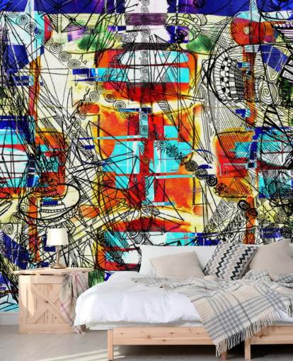 Bunte abstrakte Kunst Tapete