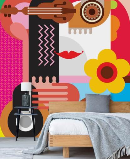 Fargerik Musikk Face Bakgrunn