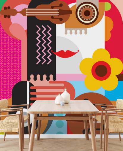 Colourful Music Face Wallpaper Colourful Music Face Wallpaper