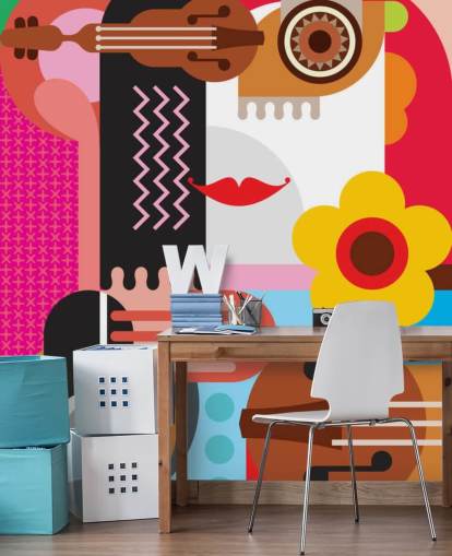 Papel de parede colorido da música