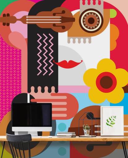 Colourful Music Face Wallpaper Colourful Music Face Wallpaper