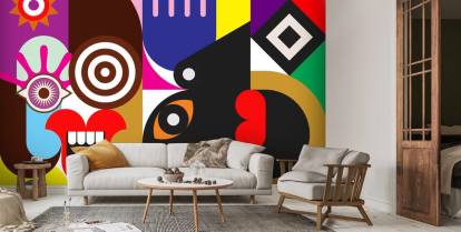 FRANZ Abstract Wall Pattern STENCIL, Paint a Modern Abstract