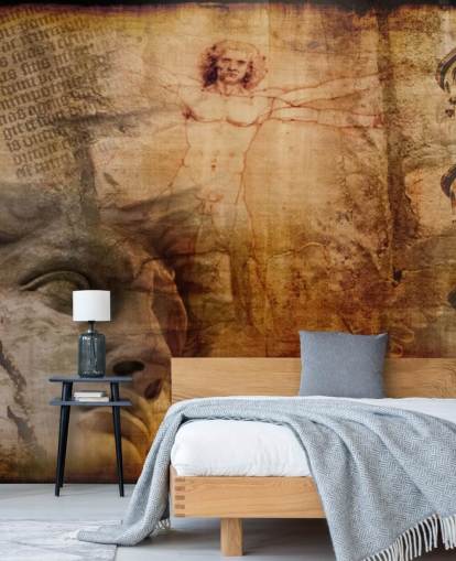 Vitruvian Man, Italiaanse iconen muurschildering