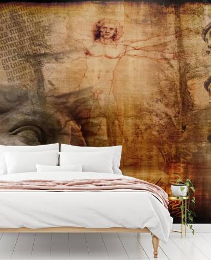 Vitruvian Man, Italiaanse iconen muurschildering