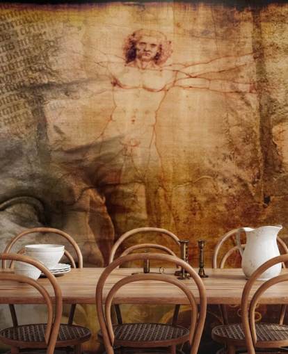 Vitruvian Man, Italiaanse iconen muurschildering