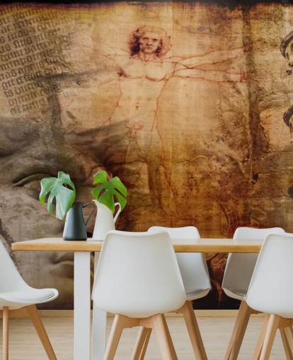 Vitruvian Man, Italiaanse iconen muurschildering