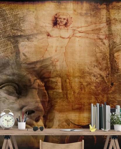 Vitruvian Man, Italian Icons Mural