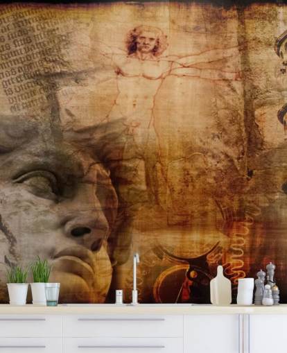 Vitruvian Man, Italian Icons Mural