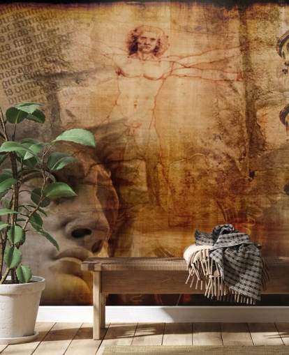Vitruvian Man, Italian Icons Mural