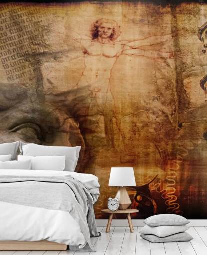 Vitruvian Man, Italiaanse iconen muurschildering