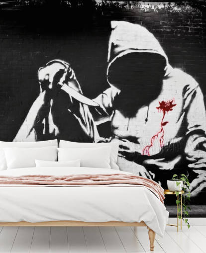 Moletom Banksy com Faca Graffiti Mural