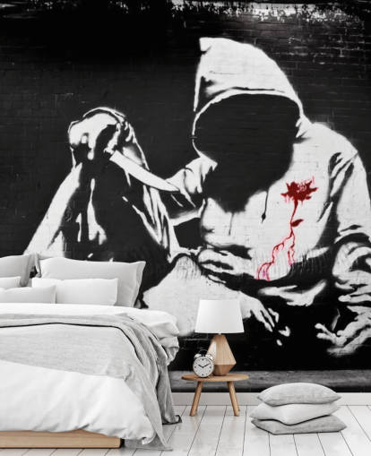 Moletom Banksy com Faca Graffiti Mural Moletom Banksy com Faca Graffiti Mural