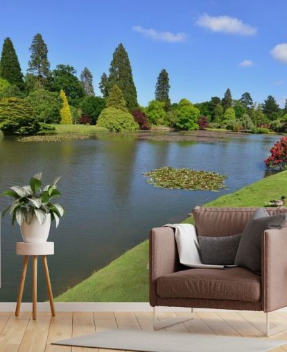 Large Pond in Garden Park Mural