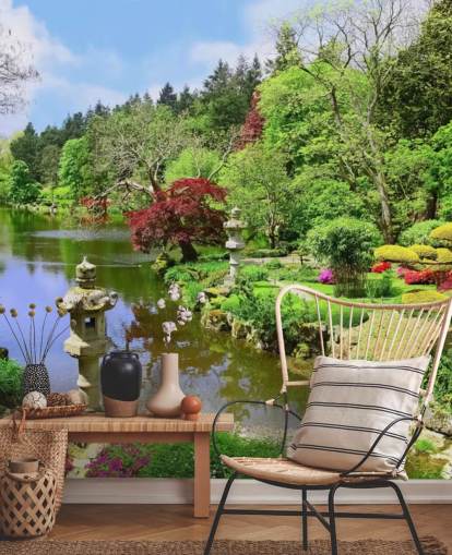 orientalischer Stil Garten Tapete