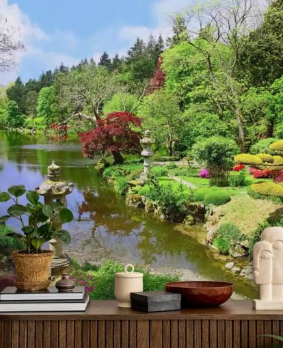 orientalischer Stil Garten Tapete