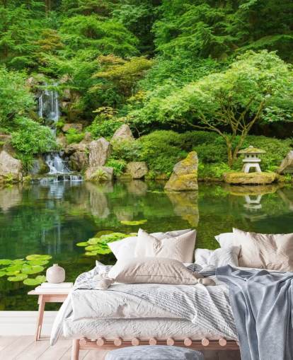 Decorazione murale con giardino giapponese