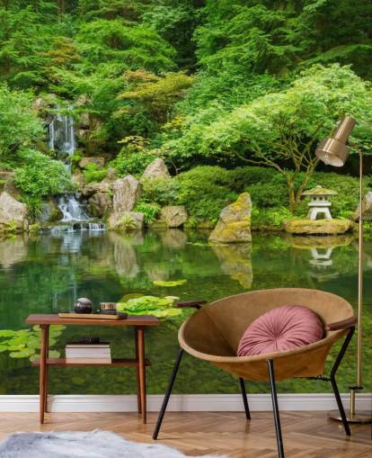 Decorazione murale con giardino giapponese