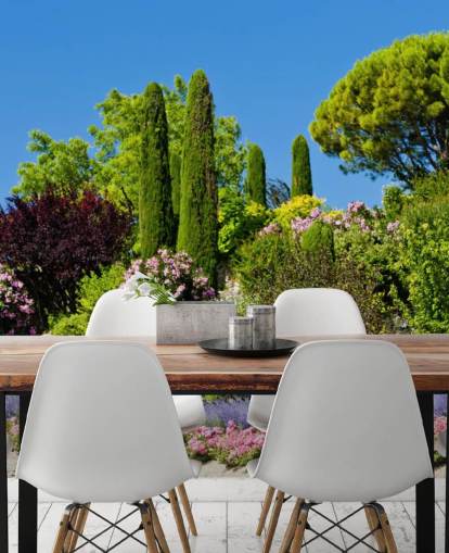 Blumige Garten-Tapete Blumige Garten-Tapete