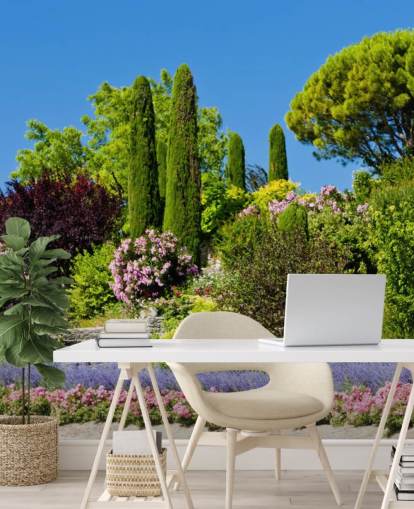 Blumige Garten-Tapete