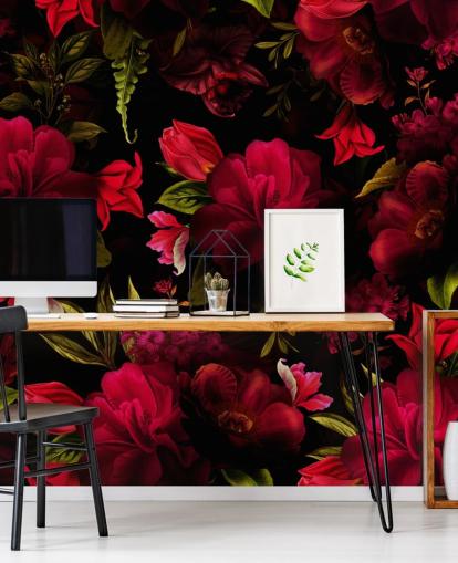 romantic red floral wallpaper romantic red floral wallpaper