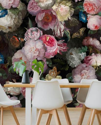 rosa blomster på mørk bakgrunn tapet rosa blomster på mørk bakgrunn tapet