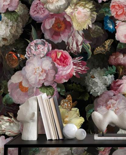 pink flowers on dark background wallpaper pink flowers on dark background wallpaper