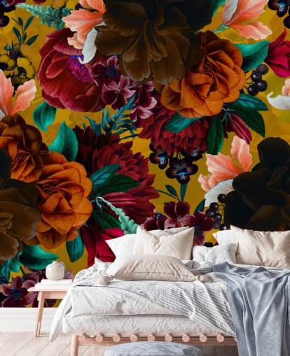 colourful tropical flower wallpaper