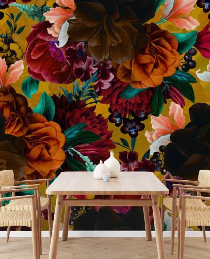 colourful tropical flower wallpaper