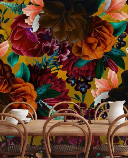 papier peint de fleurs tropicales colorées papier peint de fleurs tropicales colorées