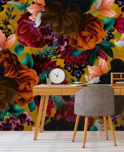 colourful tropical flower wallpaper