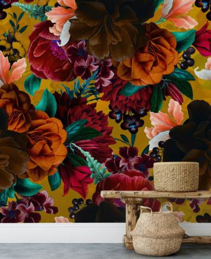 colourful tropical flower wallpaper