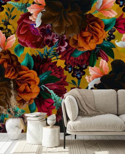 colourful tropical flower wallpaper