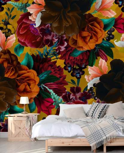 colourful tropical flower wallpaper