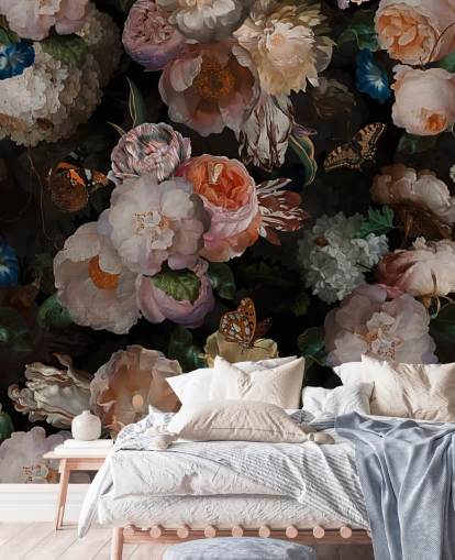 antique effect sepia toned floral wallpaper antique effect sepia toned floral wallpaper