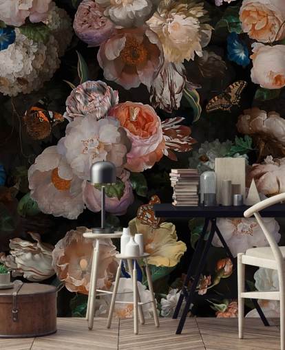 antique effect sepia toned floral wallpaper antique effect sepia toned floral wallpaper