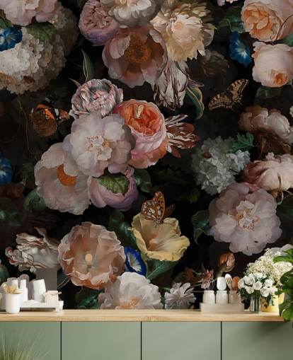 antique effect sepia toned floral wallpaper antique effect sepia toned floral wallpaper