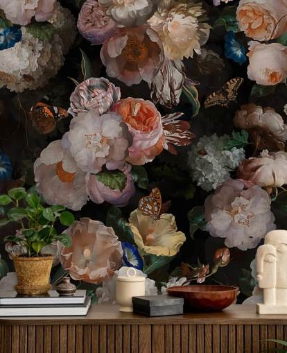 efeito antigo papel de parede floral em tons sépia efeito antigo papel de parede floral em tons sépia