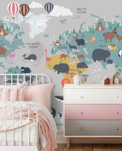 fond d'écran carte des animaux pour enfants