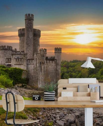 ireland sunset wallpaper mural called Blackrock Castle Observatory for bedrooms, home offices and more