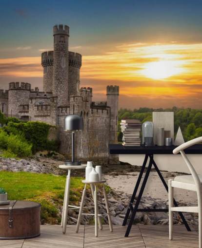 ireland sunset wallpaper mural called Blackrock Castle Observatory for bedrooms, home offices and more
