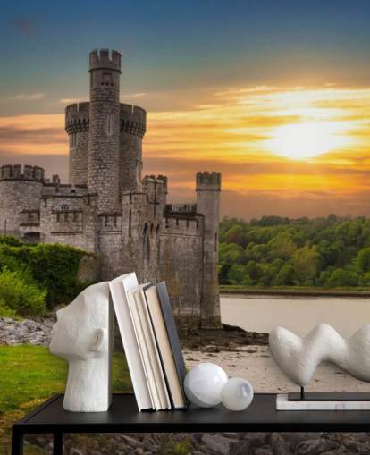 ireland sunset wallpaper mural called Blackrock Castle Observatory for bedrooms, home offices and more